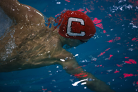 Swimming the 200 yard freestlye at our trimeet with Princeton and UPenn